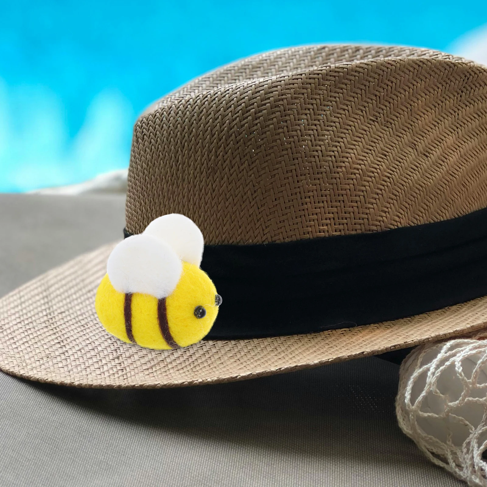 

Wool Felt Bee Bumblebee Costume Baby Decorations Figurine Shower Hair Accessories Cutout Craft Bees