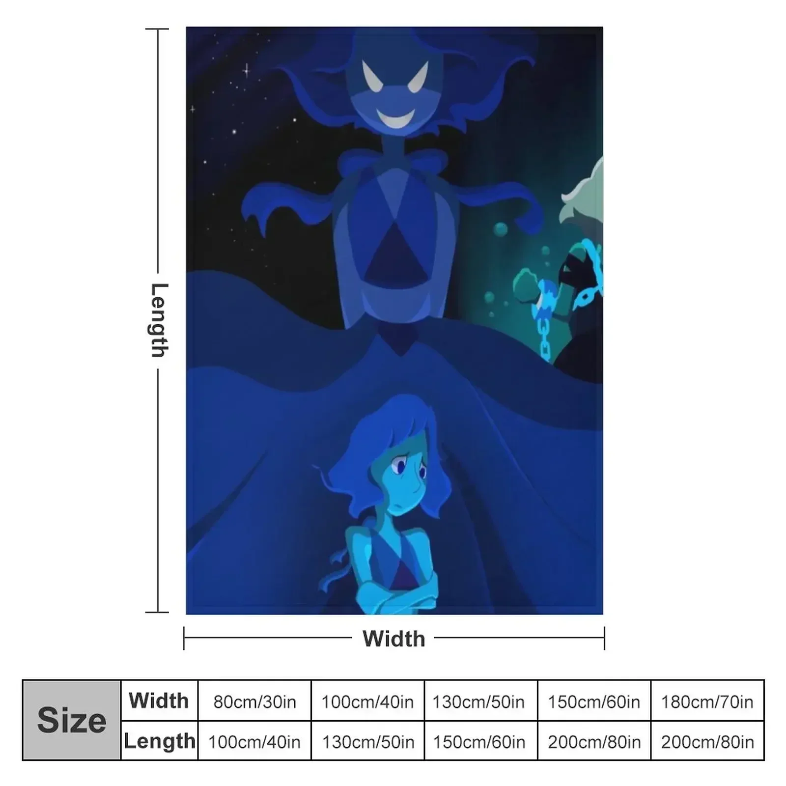 Lapis Lazuli Steven Universe Throw Blanket couch cozy soft plush fuzzy picnic outdoor blanket
