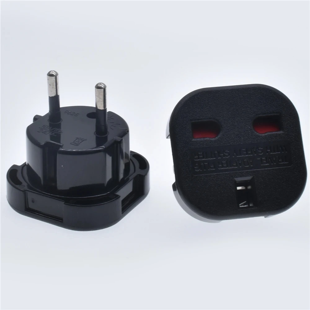 EU Universal Plug UK to EU Converter Euro Travel Adapter 250V Power Adapter Charger EU Plug Adapter British Scoket Outlet