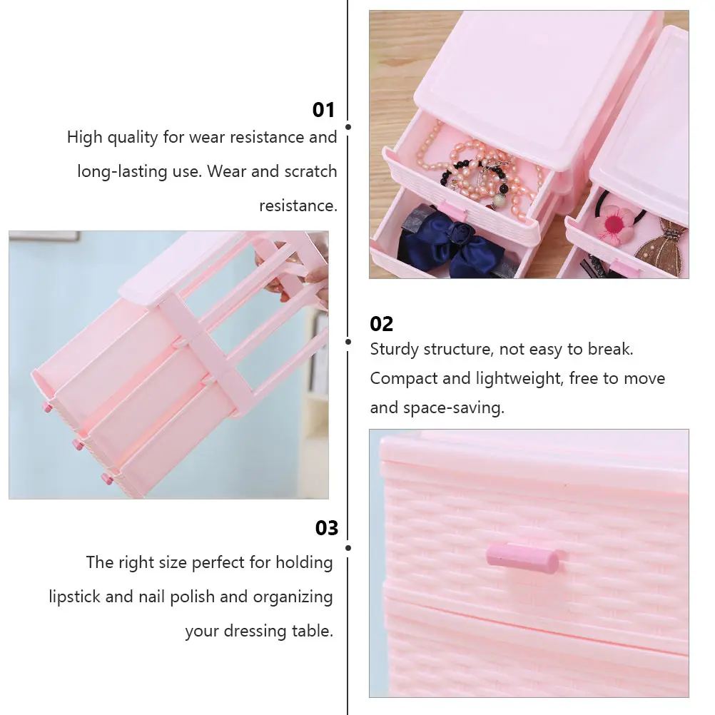 

1pc Plastic Drawer Storage Box Compact Lightweight Desktop Organizer Cosmetics Case Lipstick Holder Nail Polish Container Sturdy