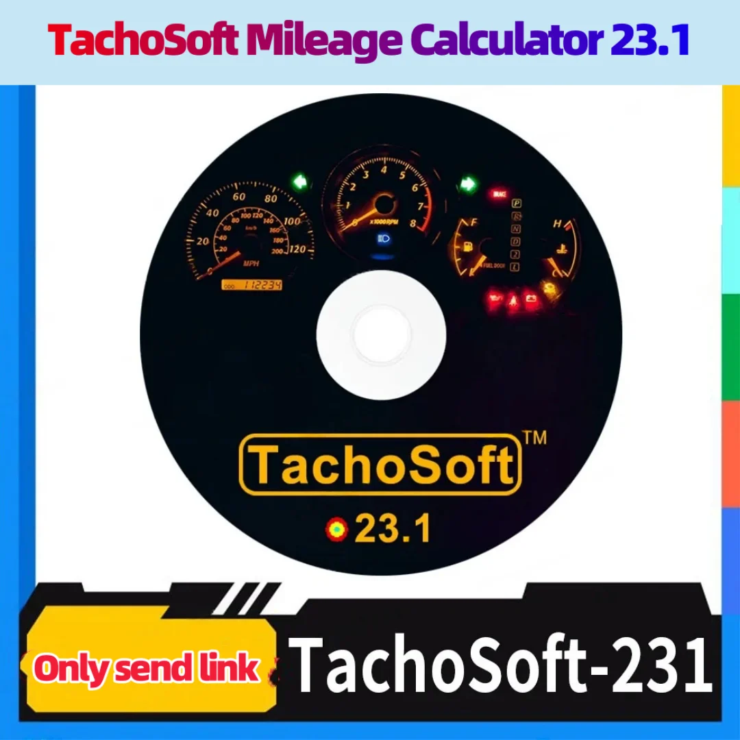 

TachoSoft Mileage Calculator 23.1 Software With License Digital Odometer clear collision data, generate checksums correct errors