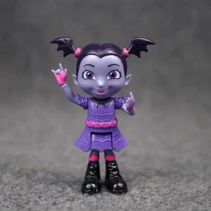 Mini Vampirina Girl Action Figure PVC 8.8cm Vee Hauntley Figurine Vampire Girl Doll Collection Model Birthday Gift Ornament Toy