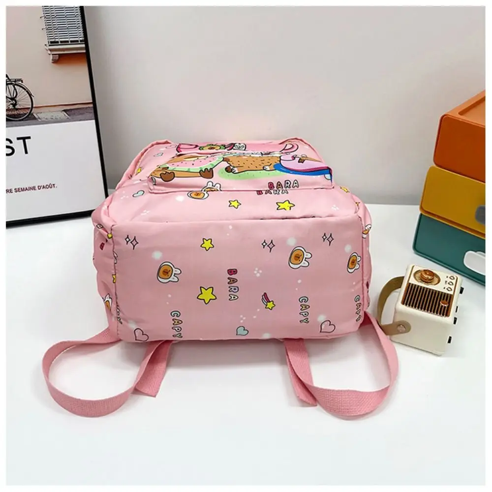 New Large Capacity Capybara Backpack Breathable Ultra-light Student Schoolbag Nylon Cartoon Book Bag