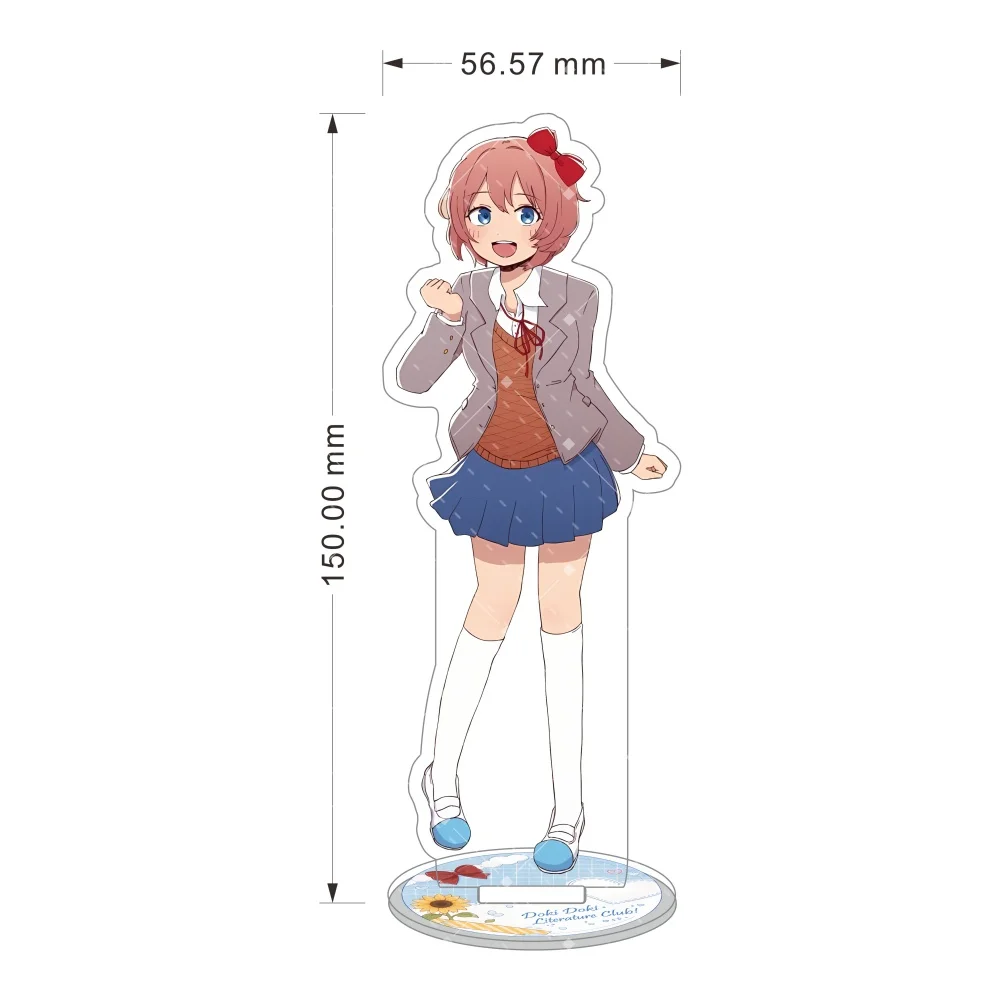 DDLC Anime Acrylic Stand Figure Monika Sayori Yuri Natsuki Cosplay Model Plate Desk Decor Cute Standee Keychain Toy Gift For Fan