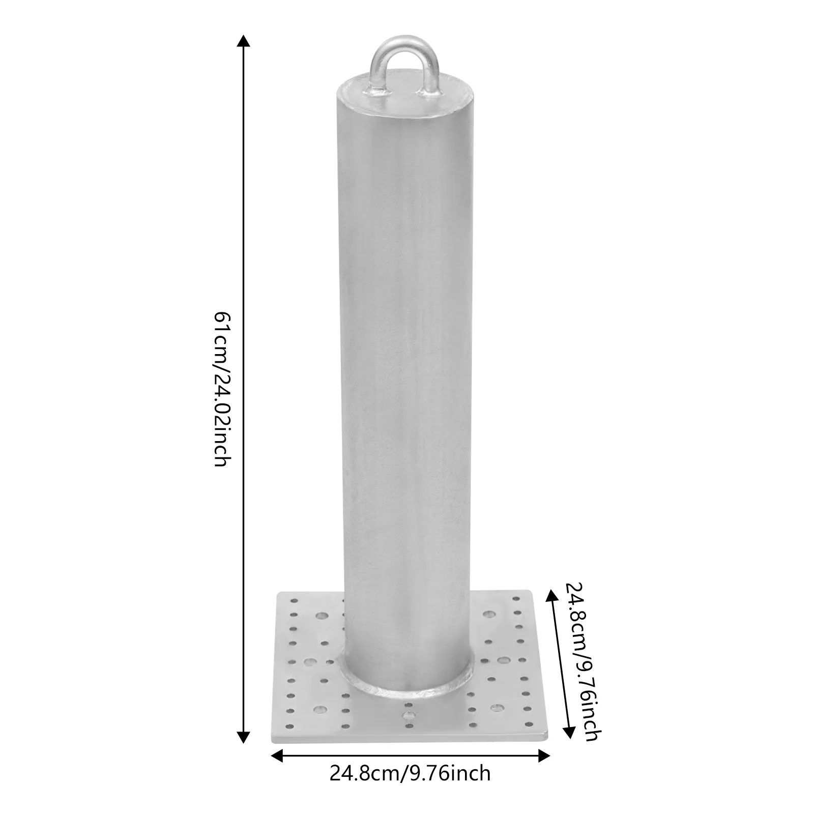 Silver Column Commercial Roof Anchor(Indoor&Outdoor Use) - Smooth Round Edges&Safe Touch, Damp Rag Cleaning