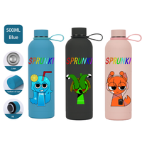 500ML Sprunki Small Diameter Thermos Bottle Vacuum Flasks Stainless Steel Thermal Coffee Mug Keep Cold and Hot Insulated Cup