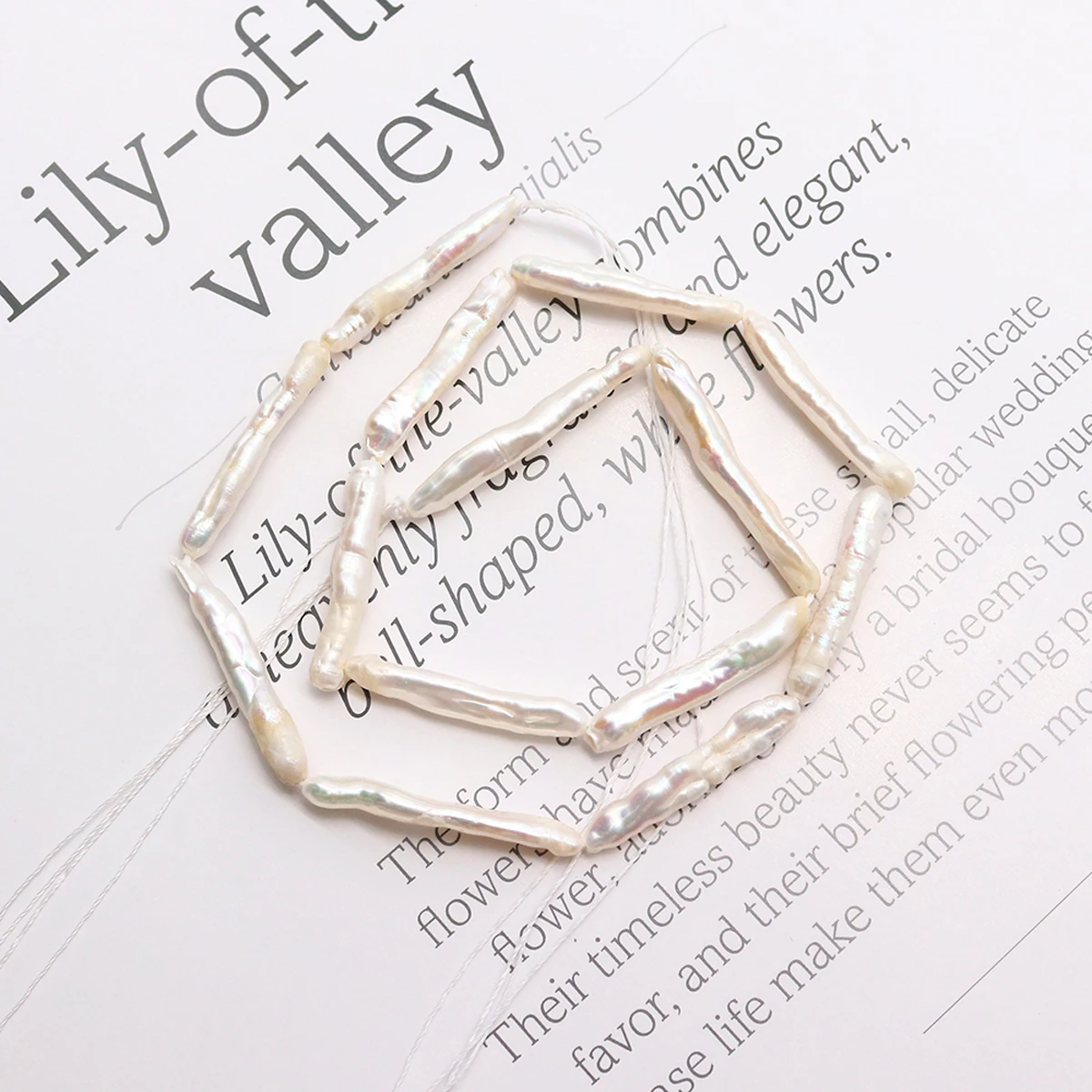 High Quality Natural Pearl Baroque Long Shaped Beads For Jewelry Making Bracelet Necklace Accessories Size 5-6mm