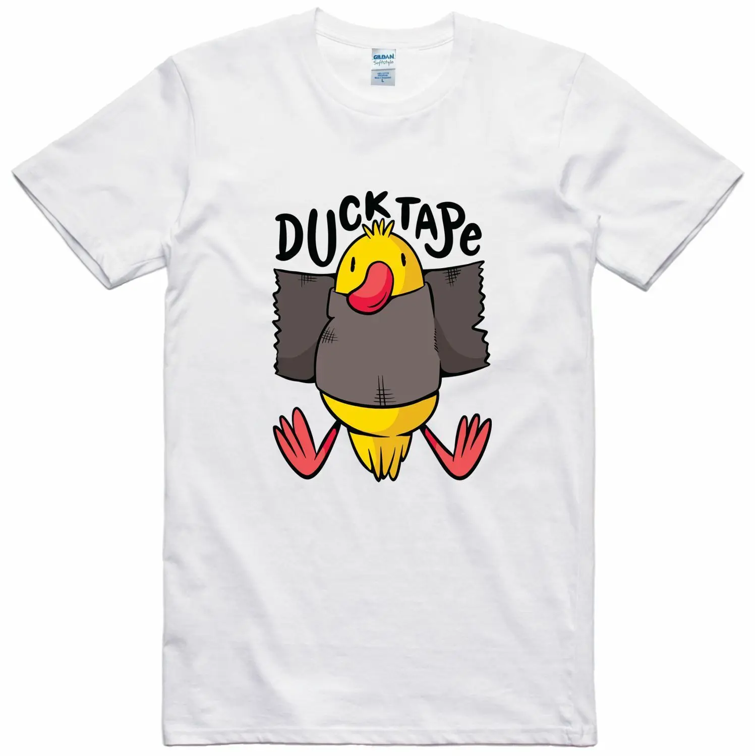 Funny T Shirt Duck Tape Print Regular Fit 100% Cotton Tee