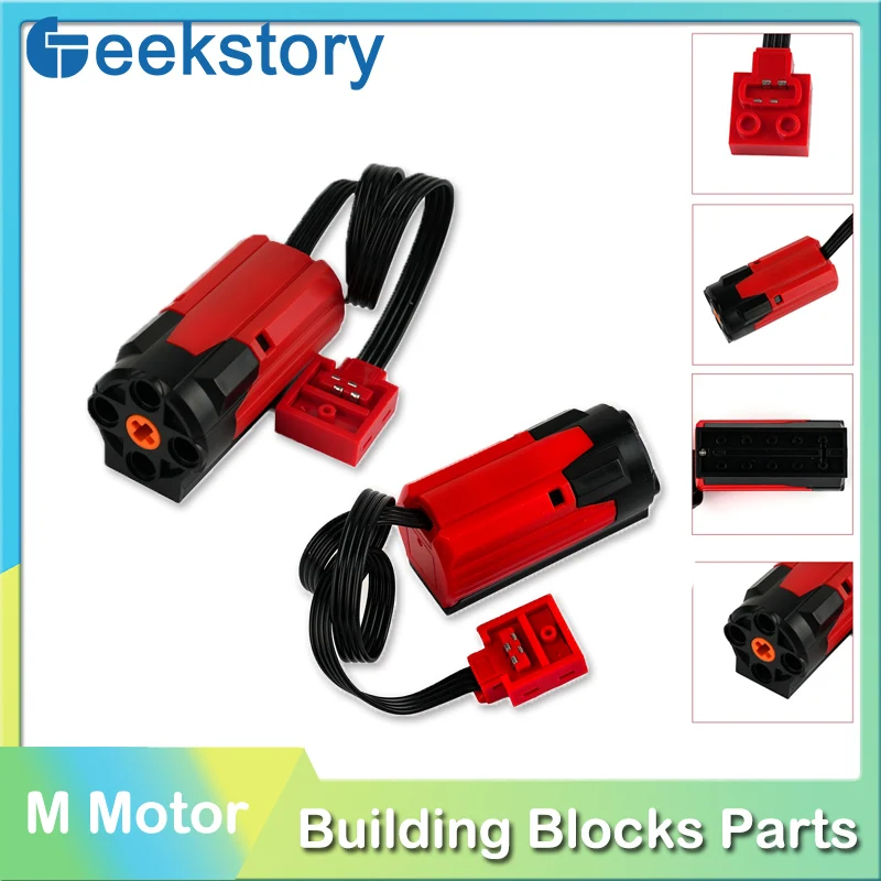 

Red M Motor 1PCS/2PCS/4PCS MOC Technology Building Blocks Power Group Bricks Motor Power Up For DIY Car Truck Robotic Boat Model