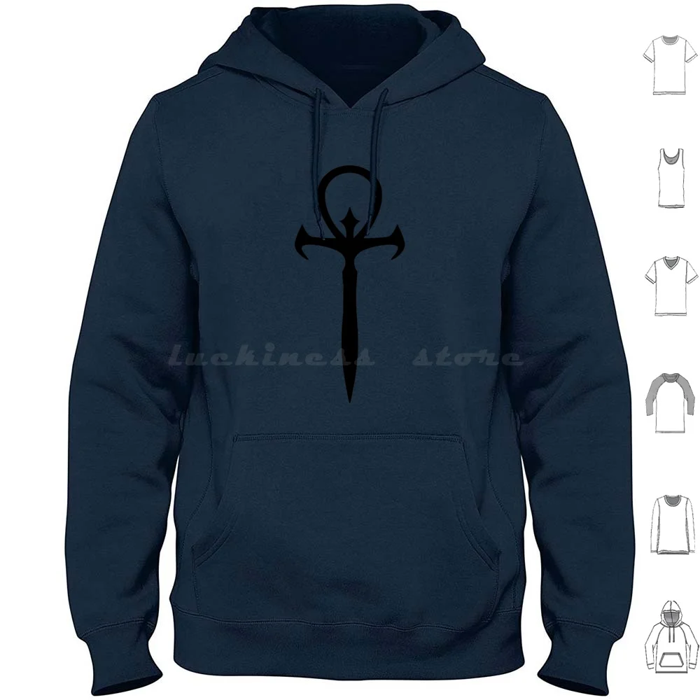 Vampire The Masquerade Bloodlines-Logo Hoodies Long Sleeve Ankh Vampire Rpg Top Rpg Vampire The Masquerade Vampire