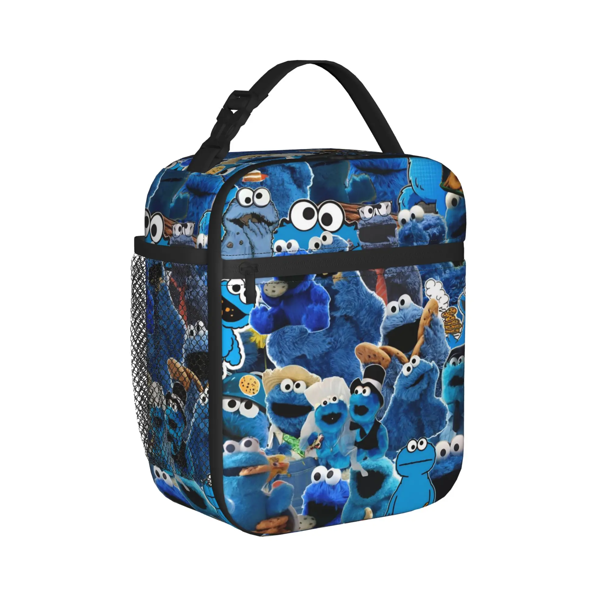 Lunch Box Cookies Blue Monsters Accessories Cartoon Food Box Y2K Thermal Cooler Lunch Box For School