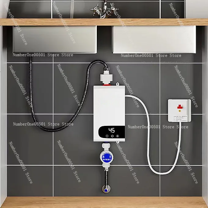 

Instant constant temperature variable frequency electric water heater shower bath small electric kitchen treasure