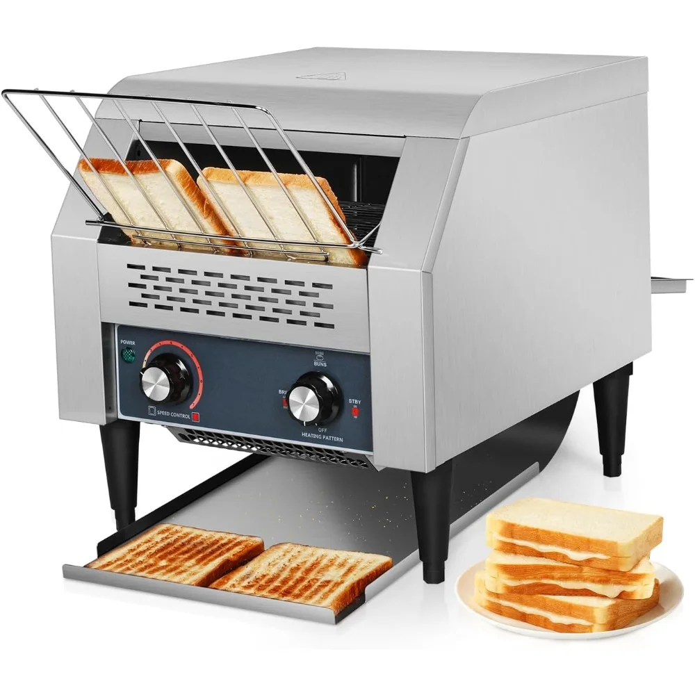 

Commercial Toaster 300 Slices/Hour 1900W Heavy Duty Industrial Conveyor Toaster Stainless Steel Electric Oven