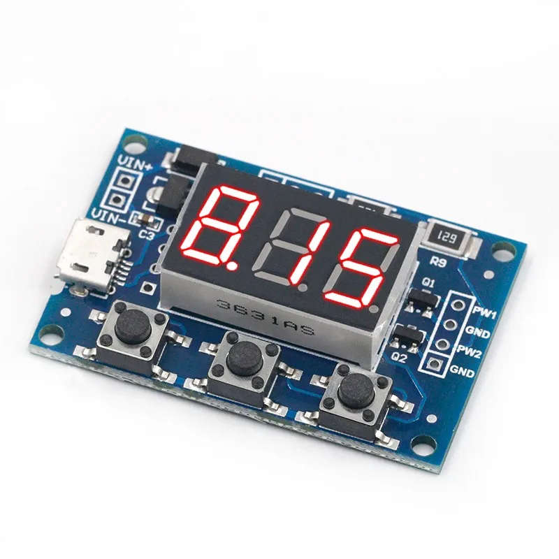 DC 5-30V Micro USB 5V Power Independent PWM Generator 2 Channel Dual Way Digital LED Duty Cycle Pulse Frequency Board Module