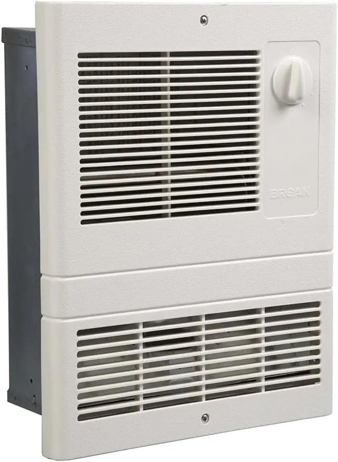 9815WH High Capacity Wall Heater with Built-In Adjustable Thermostat, 1500W, 120/240V, White