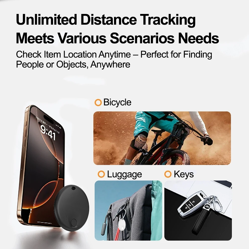 Per Android IOS Localizzatore GPS Bluetooth a doppio sistema Posizionatore portatile in tempo reale Localizzatore globale per dispositivo di localizzazione intelligente per auto chiave