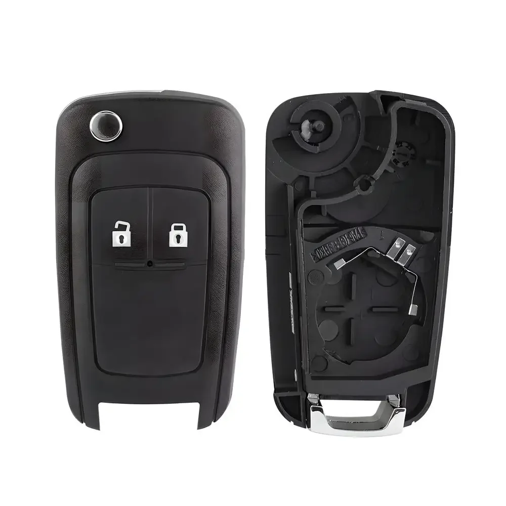 Hochwertiges faltbares Schlüsselgehäuse für Opel Insignia, Astra J, Zafira, Corsa E, Meriva, Adam & Vauxhall – 3‑Tasten Klapp‑Fernbedienung mit ungeschnittener Metallklinge, Keyless‑Entry, robustem ABS‑Kunststoff, stil – Detail 8