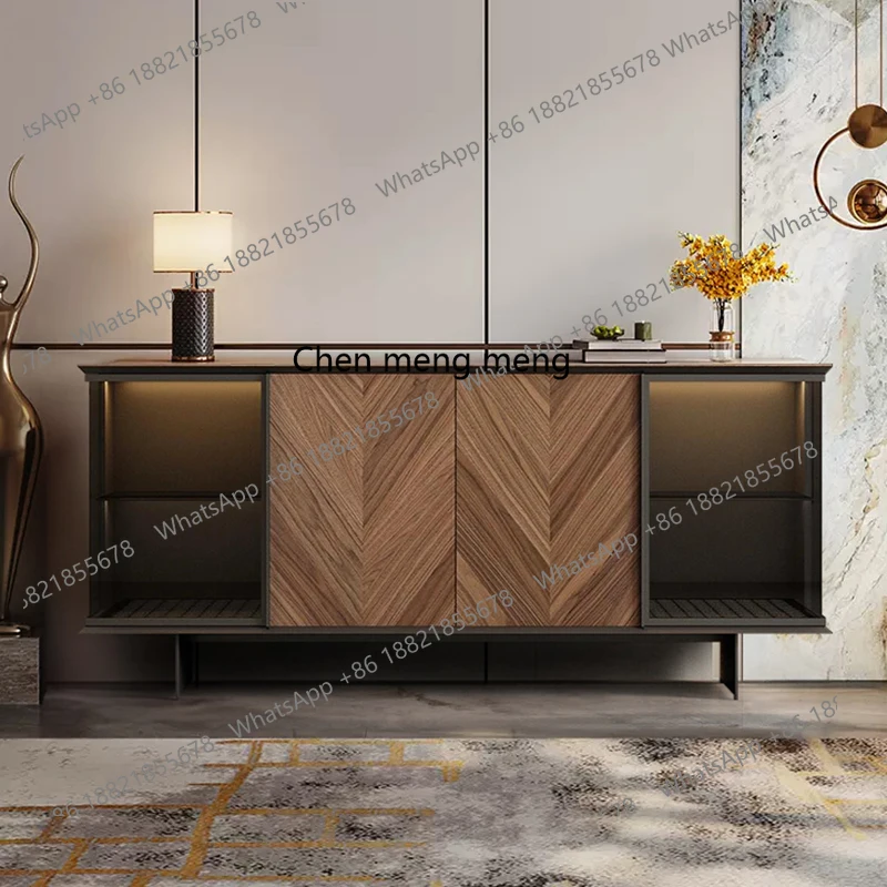 

Italian solid wood entrance cabinet restaurant, wall meal, tea, modern minimalist entrance entrance table