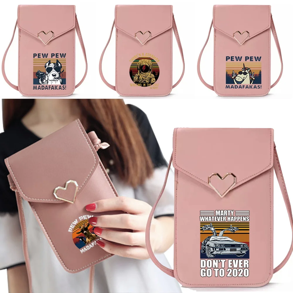 

Crossbody Bag Fashion Mobile Phone Bag Universal Transparent Touch Screen Phone Bags Pew Pattern Daily Commute Women Shopping
