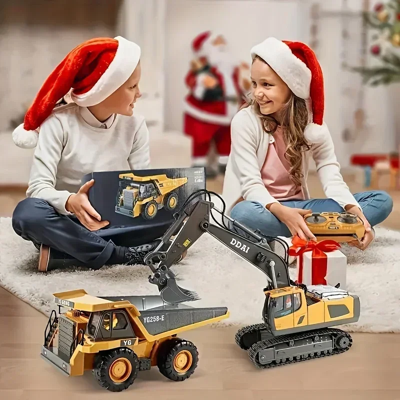 

Remote Control Excavator Toy, 2.4G RCVehicle with Digging Function, Gift Playset