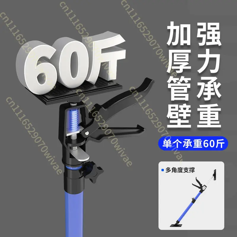 2pcs 115-290cm Labor-Saving Telescopic Rod Steel Hand Jack Drywall Cabinet Board Lifting Support Rod Height Adjustable