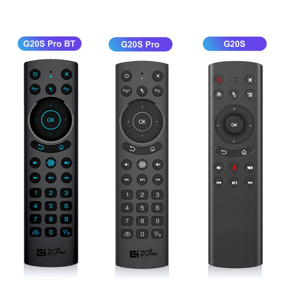 VONTAR G20S PRO BT G20S PRO صوت التحكم عن بعد الدوران IR التعلم 2.4G ماوس هوائي لاسلكي لـ X96 X98 H96 MAX Android TV Box