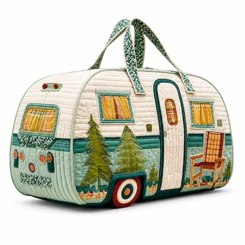 New 9 Styles Bus-Shaped Quilted Duffle Bag Large Capacity 3D Quilting Craft Travel Duffel Bag Tote Bags Short-distance Handbag - view 5