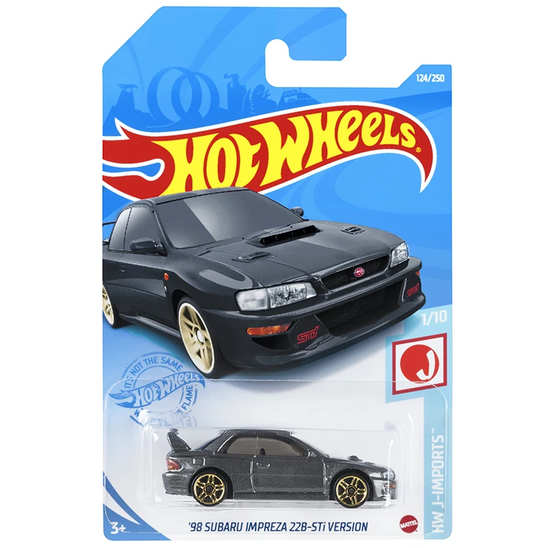 2021-124 Hot Wheels Cars 98 SUBARU IMPREZA 22B STi-VERSION 1/64 Metal Die-cast Model Collection Toy Vehicles