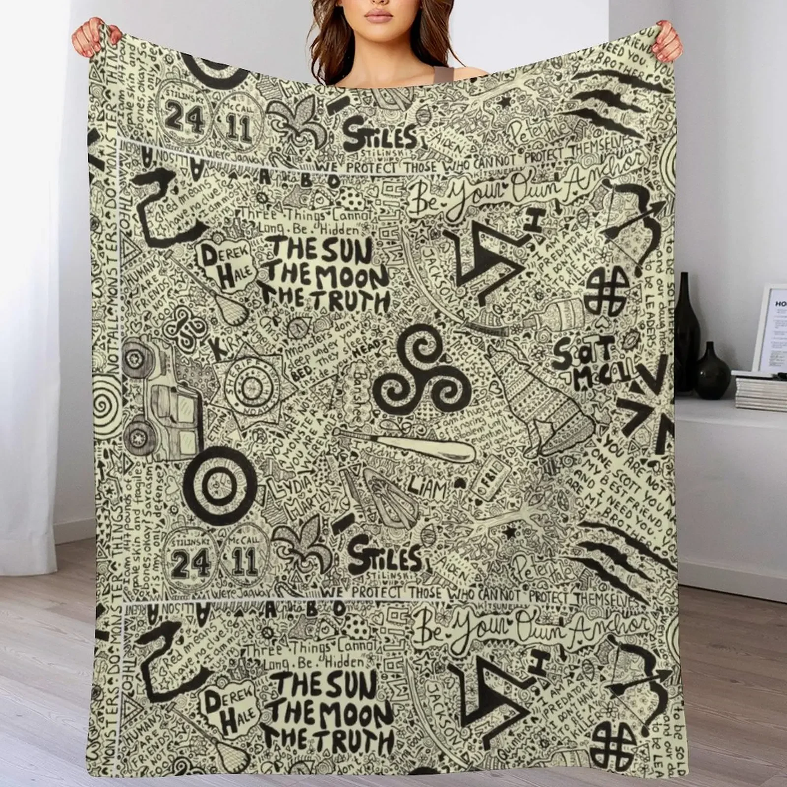

TeenWolf Throw Blanket Personalized Gift Cute Blankets For Baby Thin Blankets
