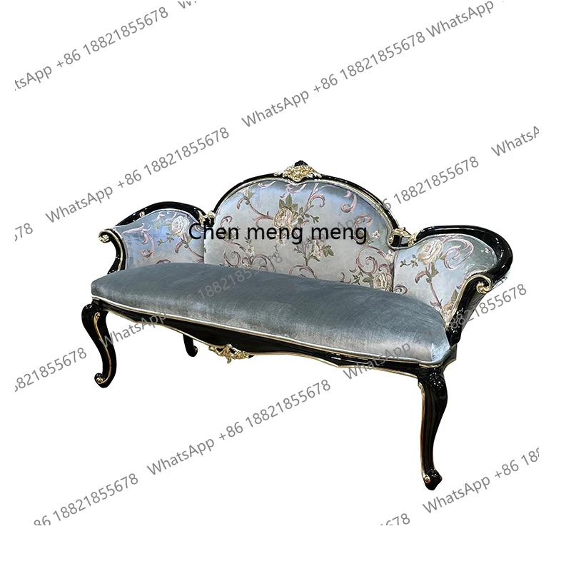 French solid wood bed stoolEuropean bed, living room sofa, shoe changing stool, luxury bedside bench