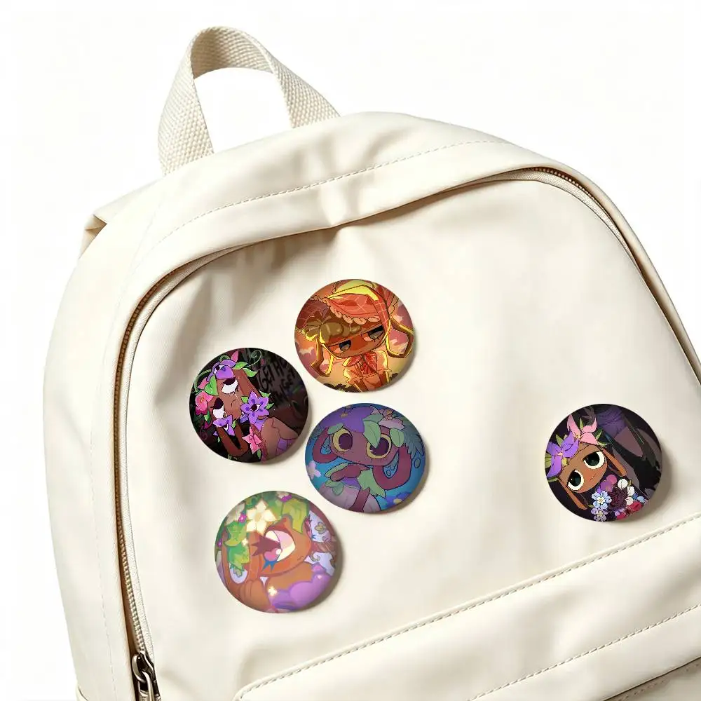 D-Dandy World Bassie Game 25mm 32mm 44mm 58mm 75mm Brooches Badges Pins for Accessories Gift