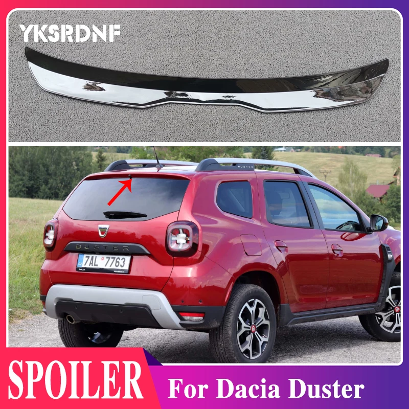 Rear Roof Lip Spoiler For Dacia Duster 2019- Up Roof Spoiler Gloss Black Accessories Body Kit Factory Style Car Rear Wing