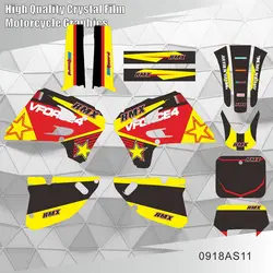 Full Graphics Decals Stickers Motorcycle Background Custom Number For SUZUKI RMX 125 250 RMX125 RMX250 1992 1993 1994 1995