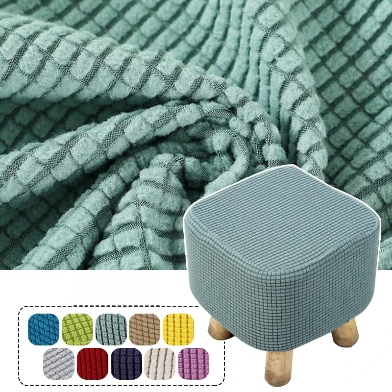1PC Stool Covers Bright Color Soft Seat Covers Living Room Solid Seat Case Stretch Thick Home Universal Chair Cover