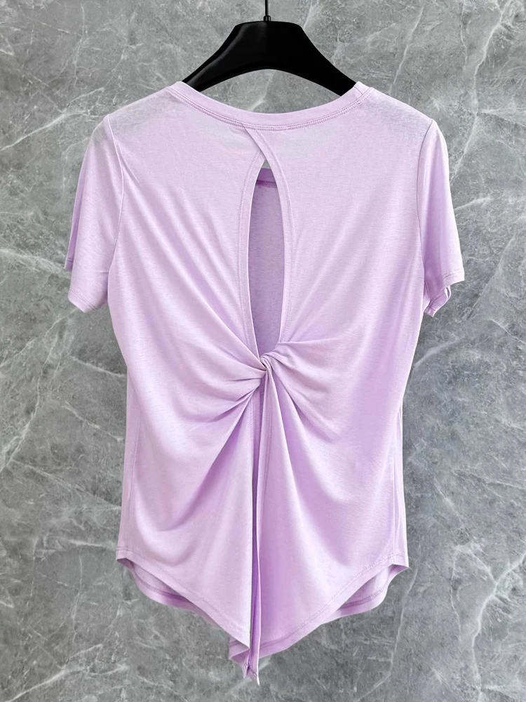 Qui Dry ort Sve T-irt レディース 夏 薄手 新しい ゆったり カバーアップ irt ランニング フィットネス スポーツ ヨガウェア トップス バニー フェアリー