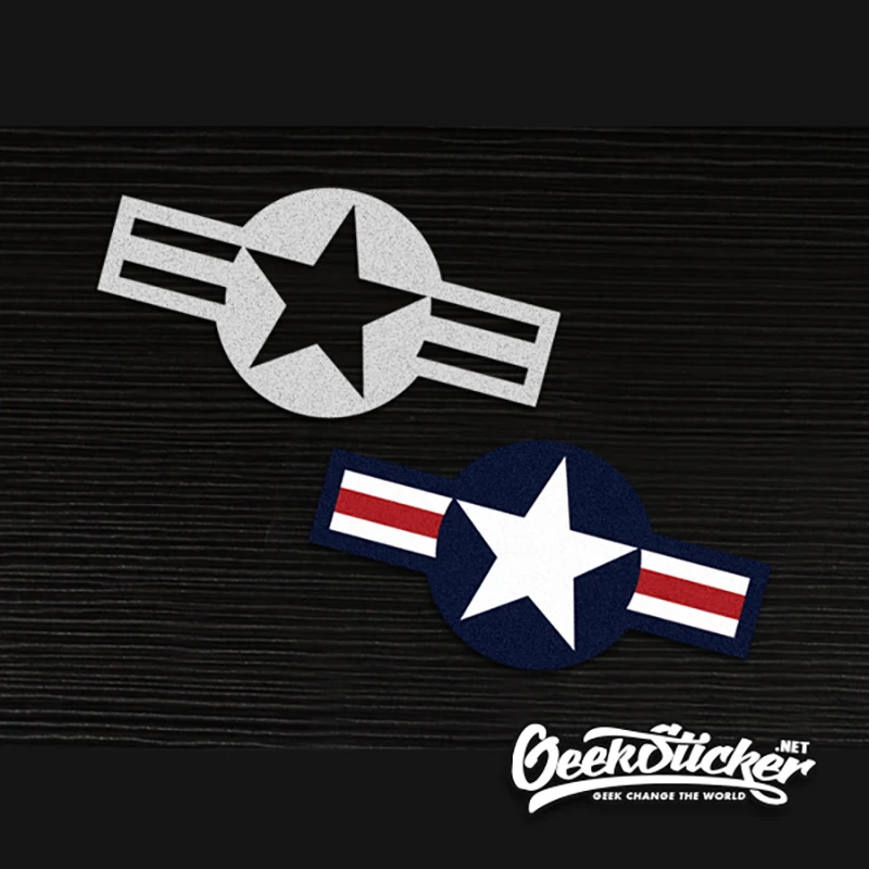 

2type Car Styling Door Reflective US Air Force Vinyl Sticker for Jeep Cherokee Wrangler Renegade,53cmx27cm