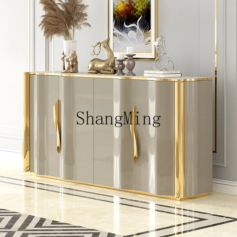 

LXY modern light luxury entrance foyer decoration creative floor-to-wall dining side cabinet