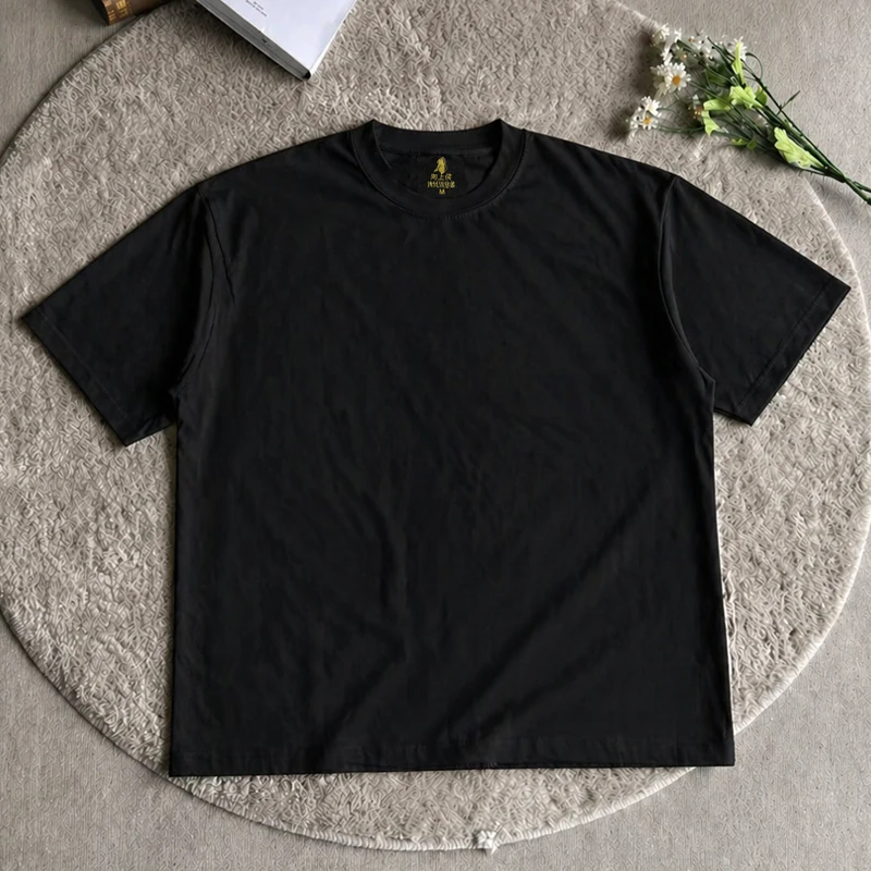 Loose Fit Cotton T-Shirt Unisex Short Sleeve Double Thread UPUPXIA Hero Print Sweat Absorbent round Neck Casual Summer Top
