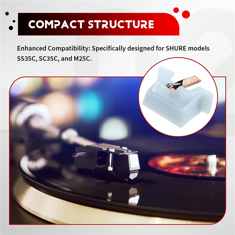 A84X-Turntable Needle Stylus For SHURE SS35C SC35C M25C 4766-D7 Turntable Accessories LP Vinyl Turntable