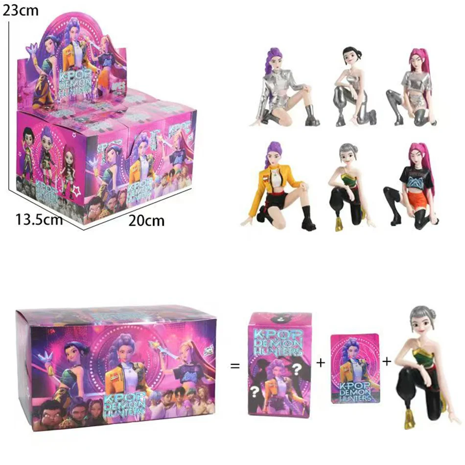 6 stks/set Kpop Demon Hunters Figuur Speelgoed Cartoon Rumi/Mira/Zoey Action Figure PVC Desktop Decoratie Model Pop speelgoed Fans Gift