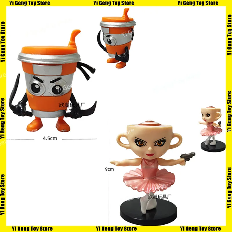 Quente novo cappuccino assassino bailarina cappuccino tung tung tung sahur italiano brainrot anime figura de ação brinquedo