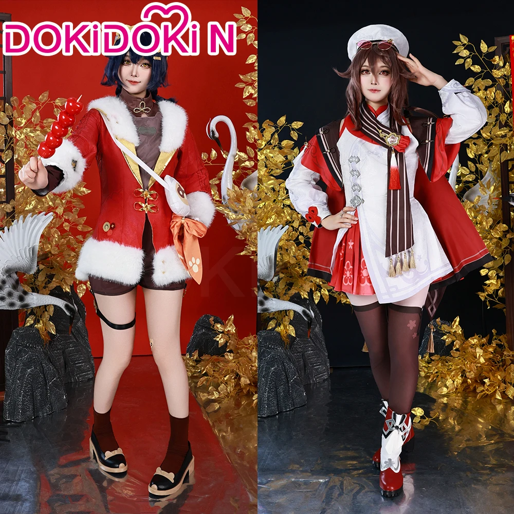 【Jan. Limited 5%OFF】Hutao Xiangling Cosplay Costume Game Genshin Impact【XS-3XL】DokiDoki-N New Skin Cherries Snow-Laden Plus Size