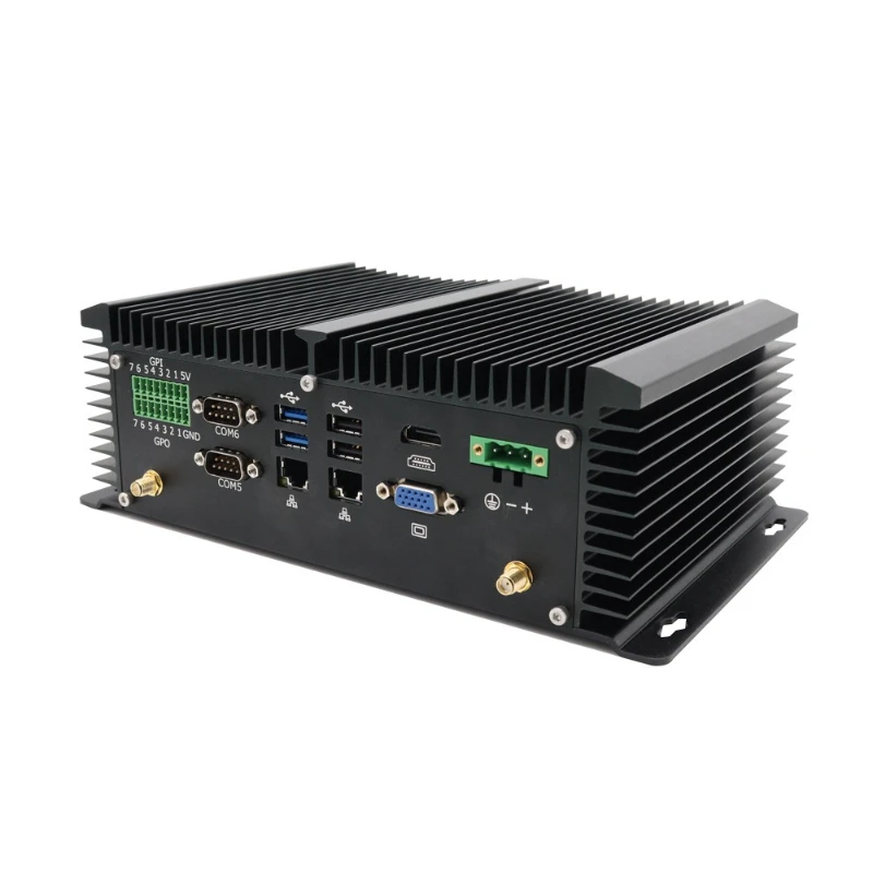 Fanless microcomputer mini small host pc quad-core J1900 quasi-system htpc dual network 6COM industrial computer