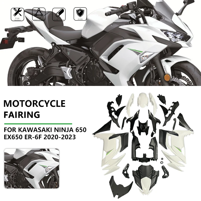 Full Car Shell Fairing for K-awasaki N-inja650 ER-6F EX650 2020 2021 2022 2023 Motorcycle ABS Injection Fairing Set