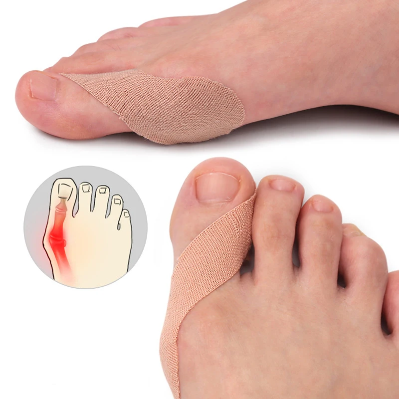 5 Stück Hallux Valgus ortho pä disches Pflaster Big Toe Separator Anti-Verschleiß-Fuß aufkleber Sports chutz gelenk fester Finger selbst klebend