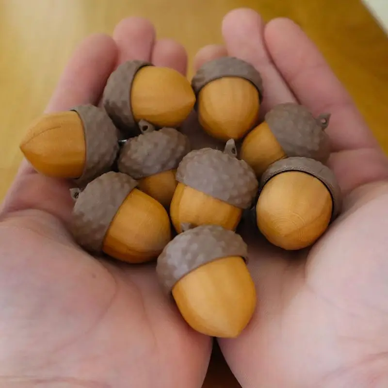 Acorn Relax Clicker Fidget Toy Anxiety Relief Keychain Fingertip Press Button Portable Sensory Gift Bag Pendant