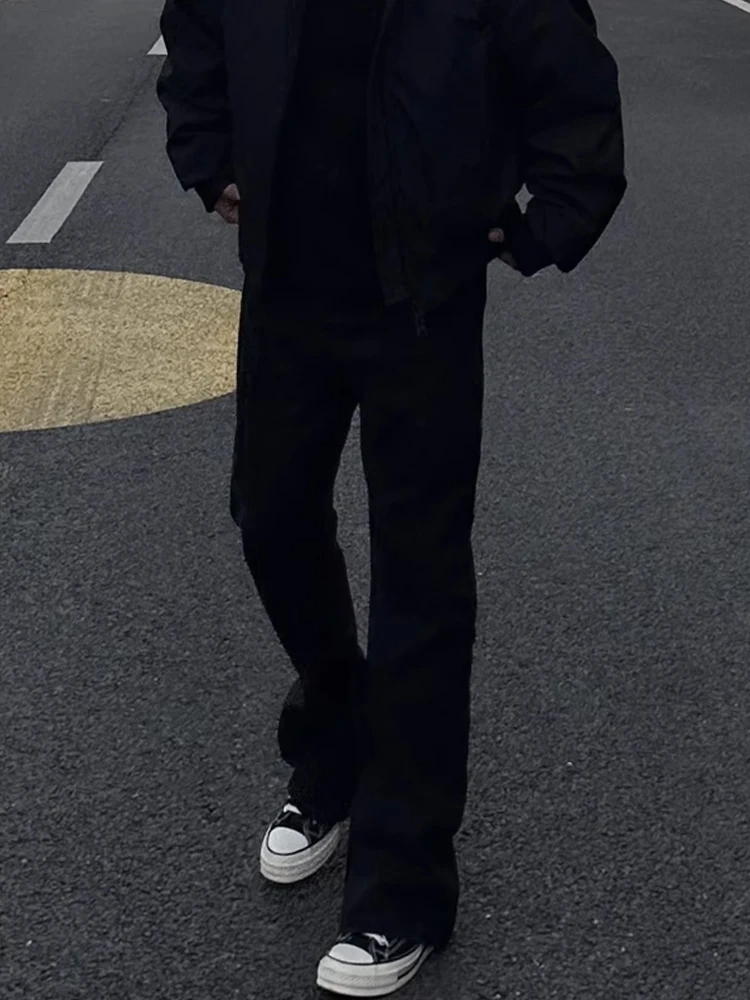 

Мужские джинсы Cleanfit Pure Bla для похудения в американском стиле Sle Fce на подкладке High Street Sle Bootcut Thi Denim Повседневная одежда