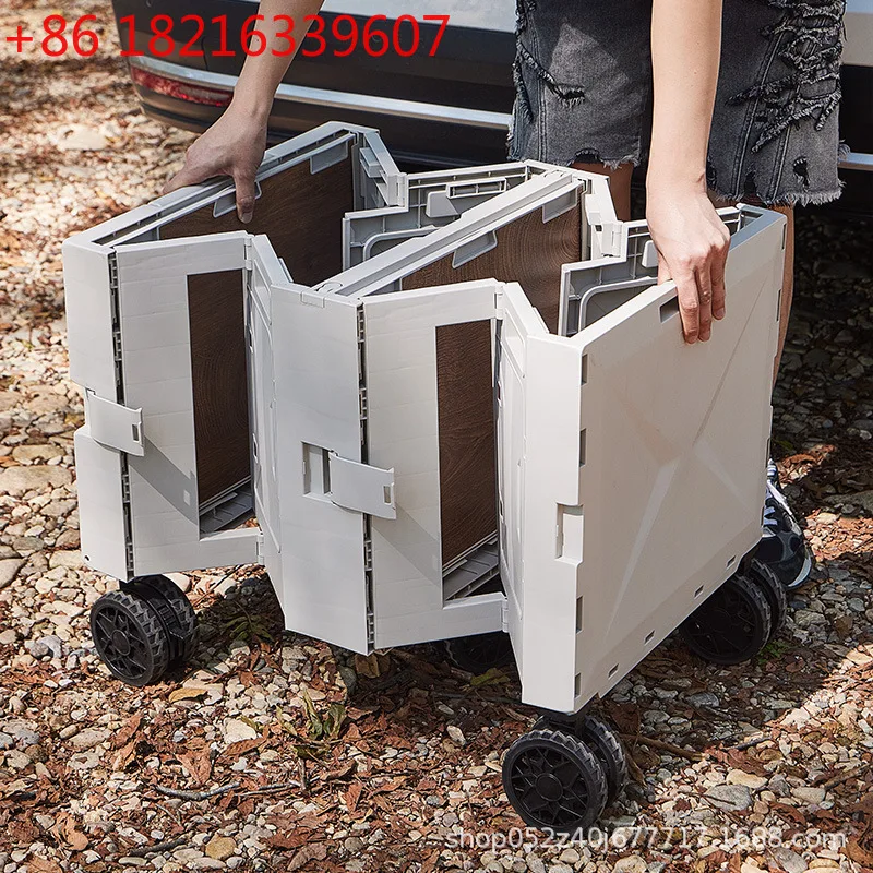 YAO trolley car outdoor camper large capacity outdoor double door foldable movable