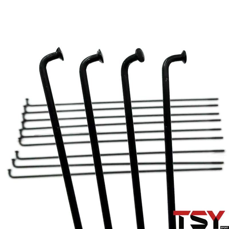 37 Stück/Set schwarze J-gebogene Fahrradspeichen aus Stahl, 12G 2,5 mm MTB-Fahrradlaufradspeichen 180-255 mm mit Nippeln, Fahrradersatzteile – Detail 8
