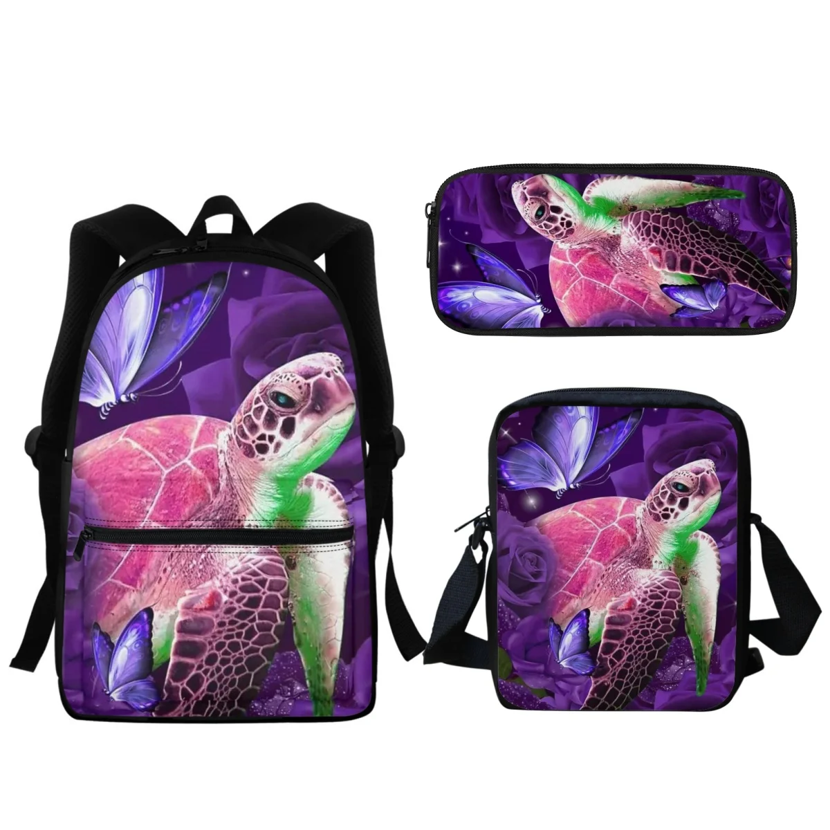 2024 Backpack Fashion Polynesian Sea Turtle Casual High Quality School Bag High Student Youth Kids Bookbag Stationery Organizer